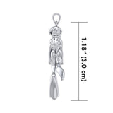 Female Free Diver Silver Pendant TPD5065 - Jewelry