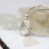 Tree of Life Sterling Silver Pendant with Natural Clear Quartz TPD5113 - Jewelry