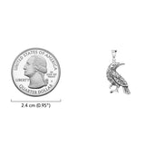 Small Raven Sterling Silver Pendant