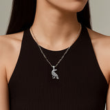 Small Raven Sterling Silver Pendant