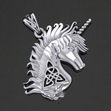 Celtic Unicorn Silver Pendant TPD5663 - Jewelry