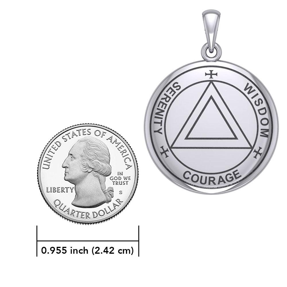 Sigil Seal of The AA Recovery Silver Necklace TNC558 - Jewelry