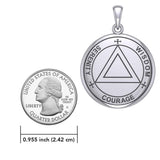 Sigil Seal of The AA Recovery Silver Necklace TNC558 - Jewelry