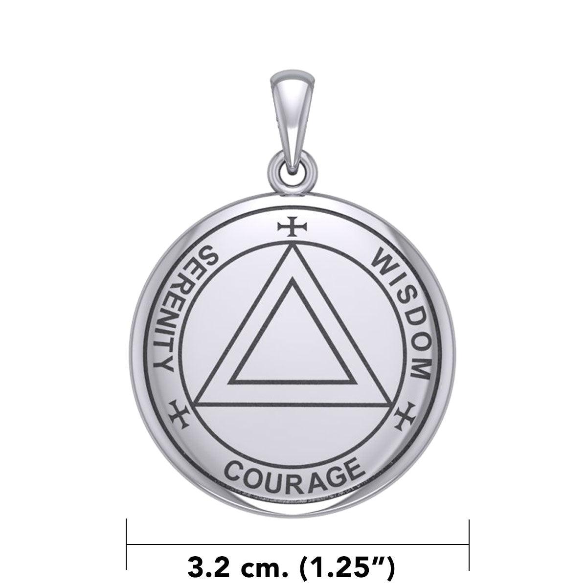 Sigil Seal of The AA Recovery Silver Necklace TNC558 - Jewelry