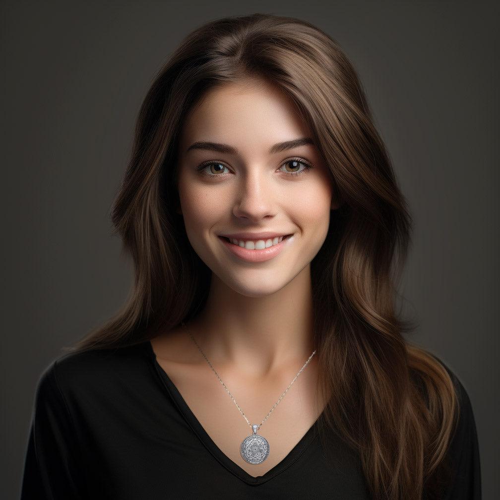 Experience Divine Guidance: The Seven Archangels Silver Pendant - Embrace Heavenly Protection and Spiritual Connection TPD6173 - Jewelry