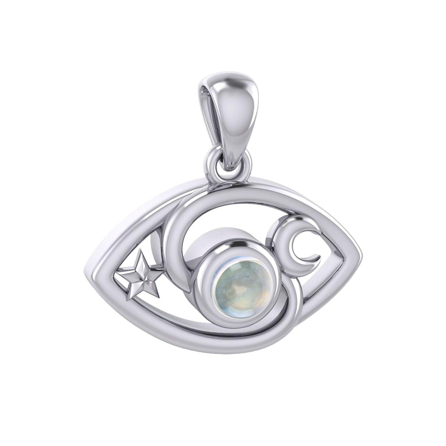 The Peter Stone Eye of God Silver Pendant with Gem TPD6177 - Jewelry