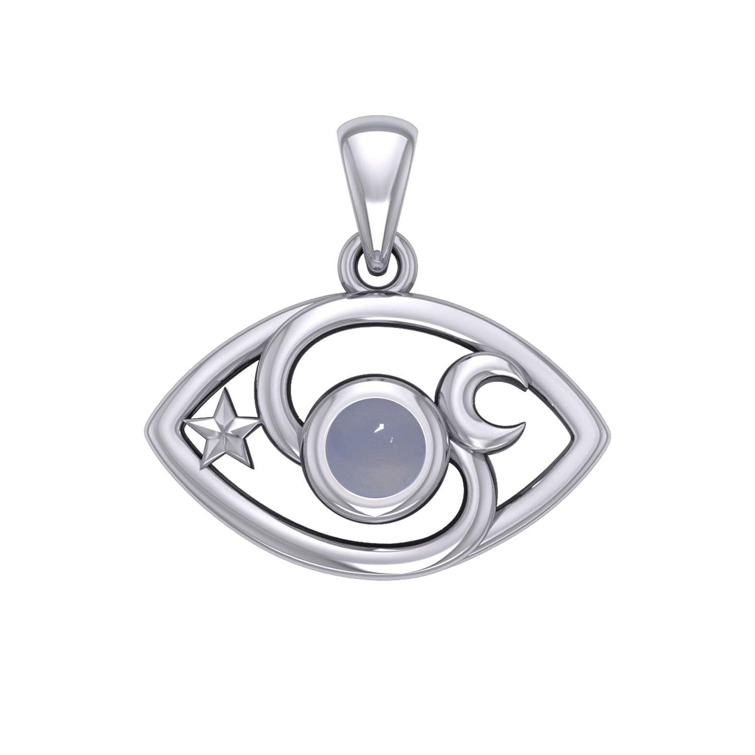 The Peter Stone Eye of God Silver Pendant with Gem TPD6177 - Jewelry