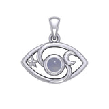 The Peter Stone Eye of God Silver Pendant with Gem TPD6177 - Jewelry