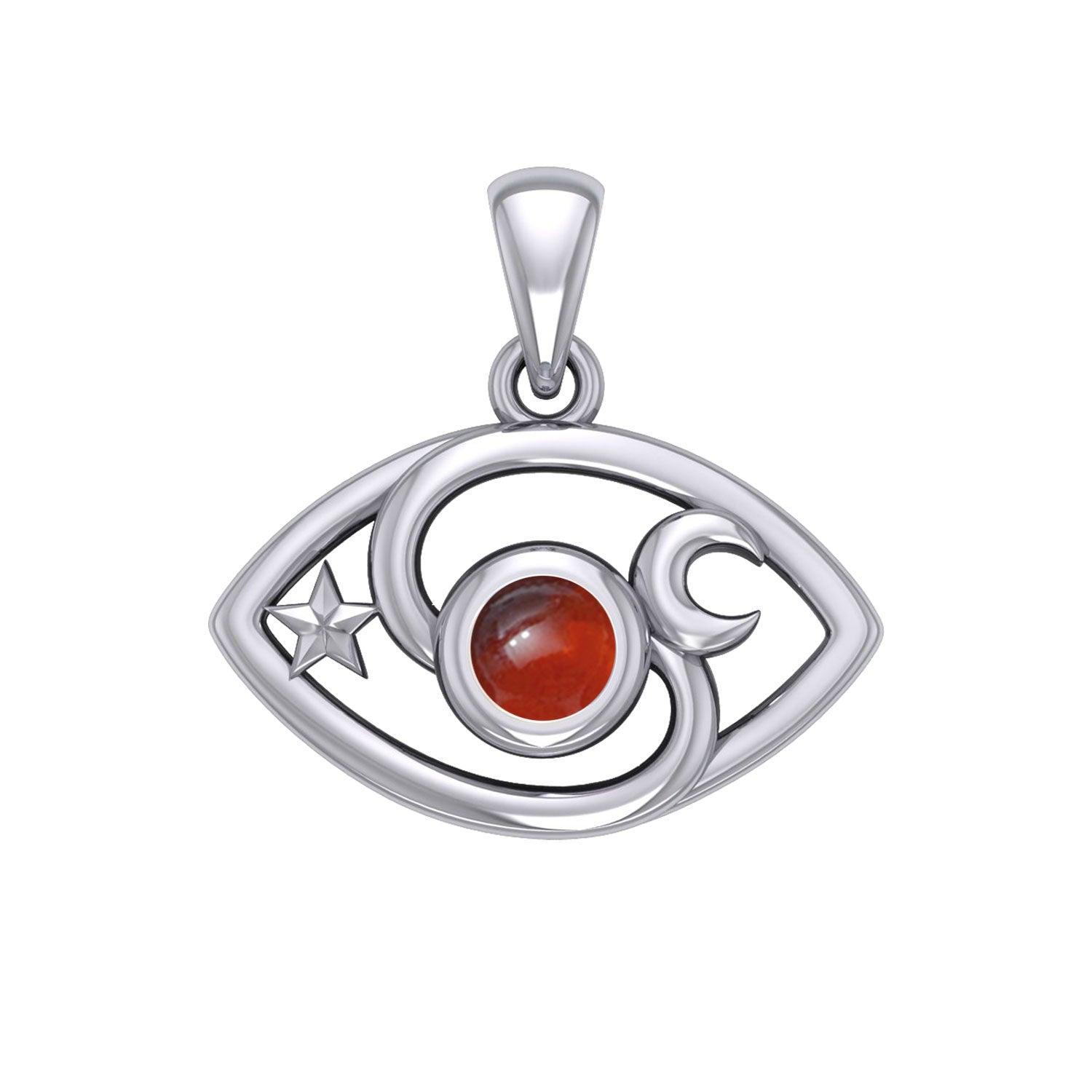 The Peter Stone Eye of God Silver Pendant with Gem TPD6177 - Jewelry