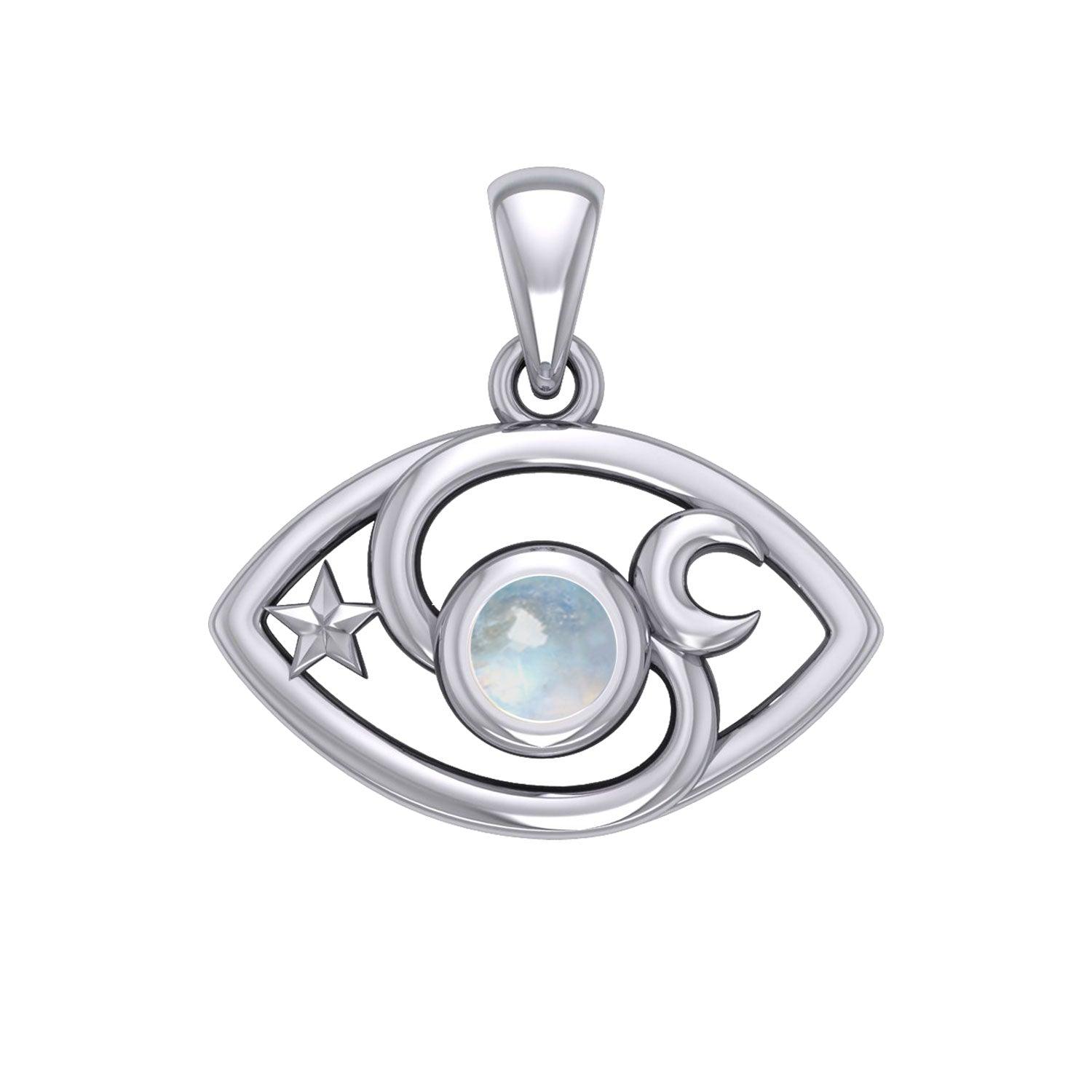 The Peter Stone Eye of God Silver Pendant with Gem TPD6177 - Jewelry