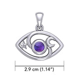 The Peter Stone Eye of God Silver Pendant with Gem TPD6177 - Jewelry