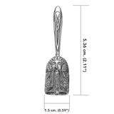 The Green Man Hand Bell in Sterling Silver TPD6187 - Jewelry