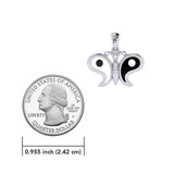 Harmony and Balance Sterling Silver Yin Yang Butterfly Pendant by Peter Stone Jewelry TPD6210 - Jewelry