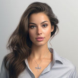 Ethereal Dragonfly Sterling Silver Pendant with Spiritual Gemstone by Peter Stone Jewelry - Divine Insect Symbolism for Spiritual Connection TPD6211 - Jewelry