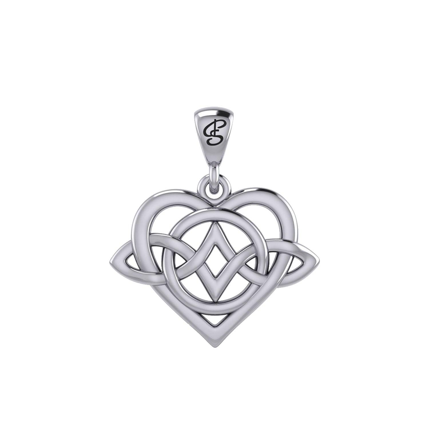 Celtic Symbol of everlasting love Eternal Love Sterling Silver Pendant – Timeless Symbol of Love and Devotion by Peter Stone Jewelry TPD6214 - Jewelry