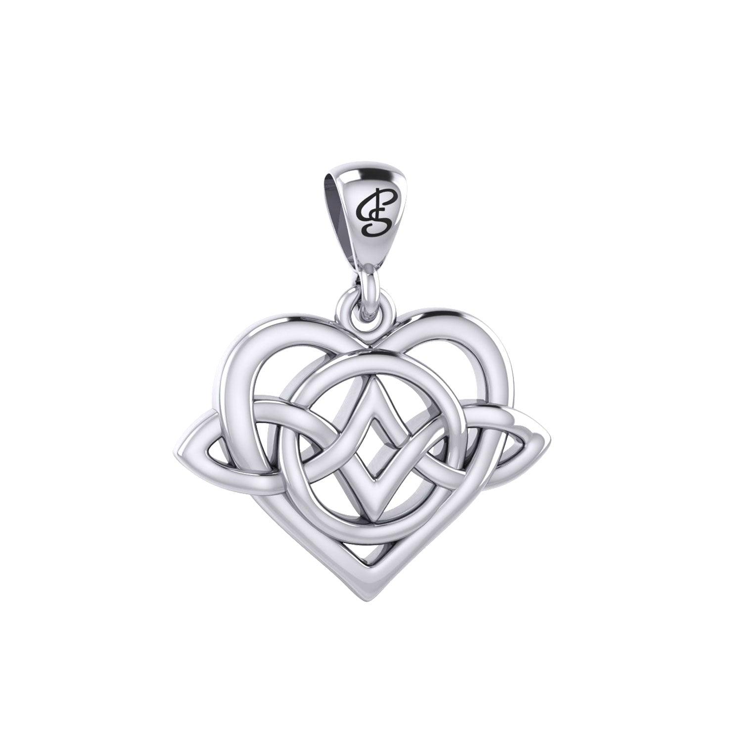Celtic Symbol of everlasting love Eternal Love Sterling Silver Pendant – Timeless Symbol of Love and Devotion by Peter Stone Jewelry TPD6214 - Jewelry
