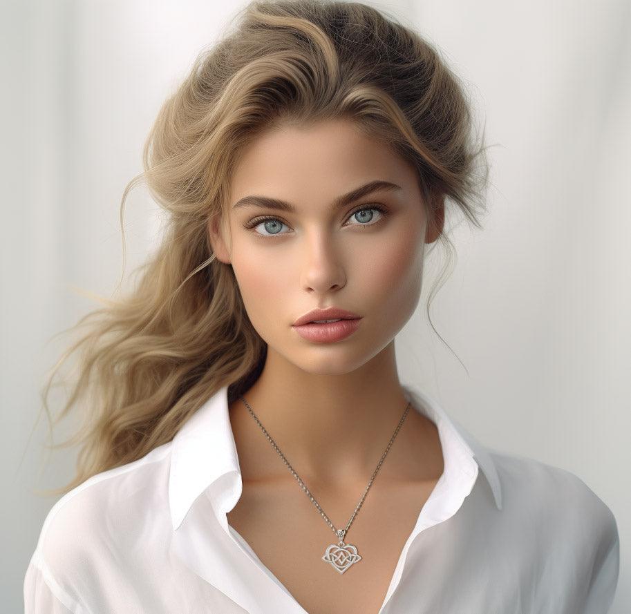 Celtic Symbol of everlasting love Eternal Love Sterling Silver Pendant – Timeless Symbol of Love and Devotion by Peter Stone Jewelry TPD6214 - Jewelry