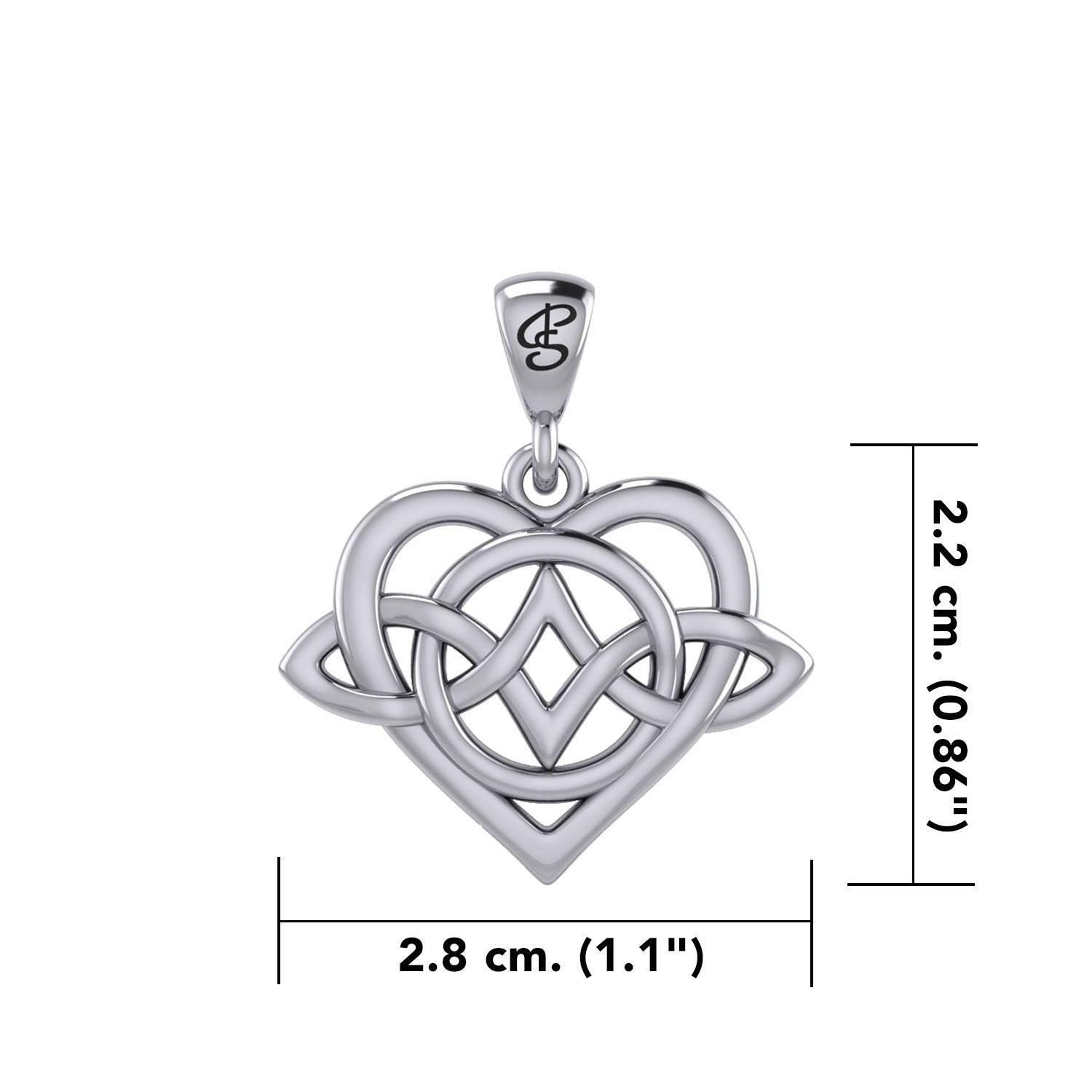 Celtic Symbol of everlasting love Eternal Love Sterling Silver Pendant – Timeless Symbol of Love and Devotion by Peter Stone Jewelry TPD6214 - Jewelry