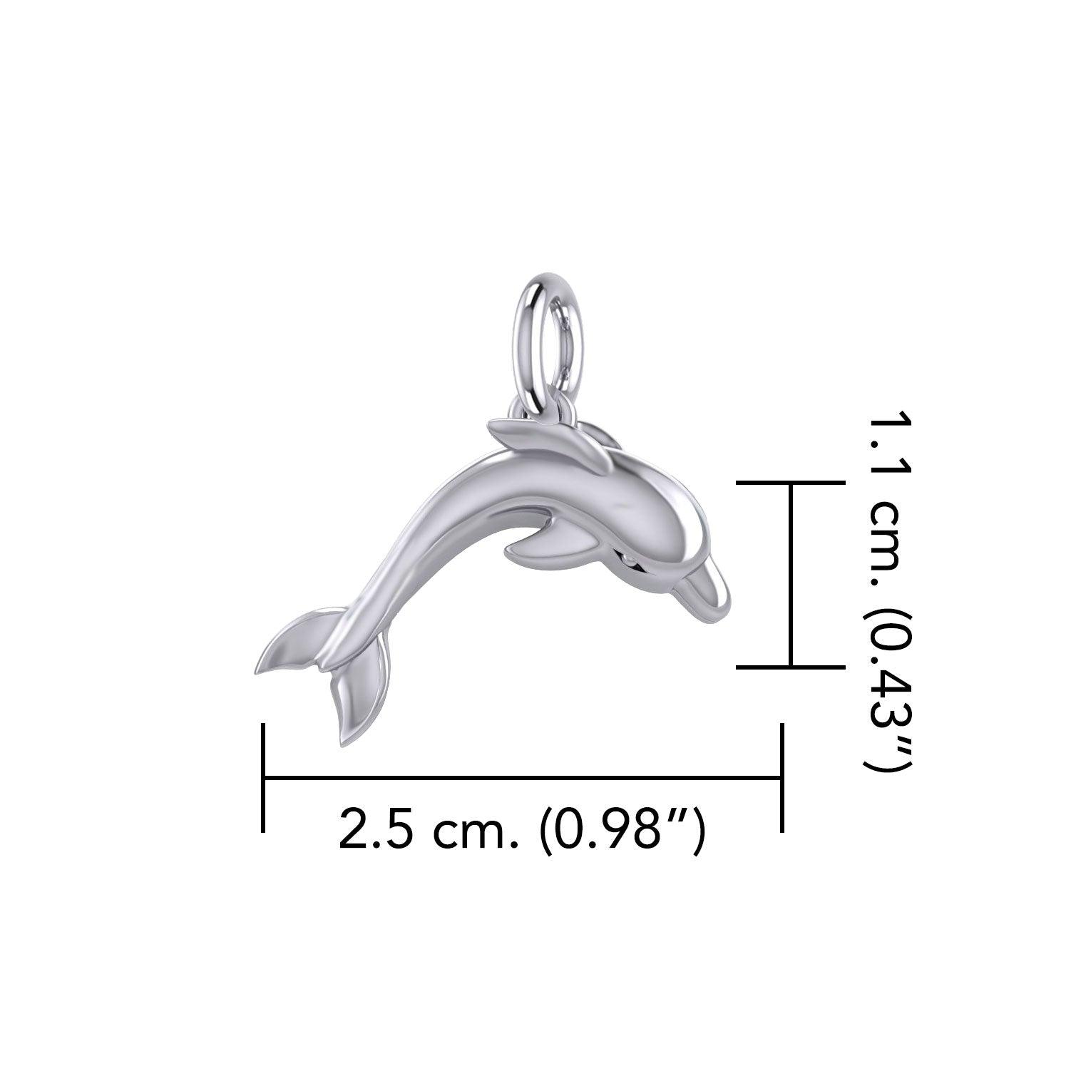 Oceanic Bonds Sterling Silver Friendly Dolphins Pendant by Peter Stone TPD6223 - Jewelry