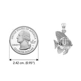 DiveSilver Tailfin Batfish Sterling Silver Pendant TPD6305