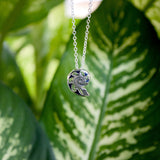 DiveSilver Nautilus and Wave Sterling Silver Pendant with Enamel TPD6336