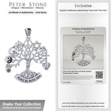 Tree of Life with Peace and Faith Symbols Sterling Silver Pendant TPD6364