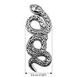 Celtic Snake Sterling Silver Pendant A Symbol of Transformation and Wisdom TPD6395