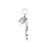 Celtic Spirit Snake with Gemstones Sterling Silver Pendant TPD6411