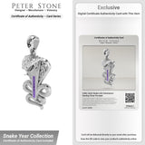 Celtic Spirit Snake with Gemstones Sterling Silver Pendant TPD6411