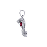Cobra Snake Sterling Silver Pendant with Gem TPD6427