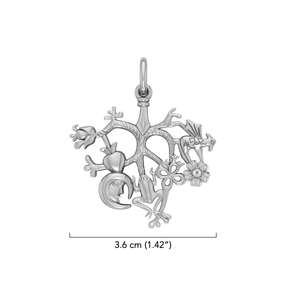 Cimaruta Witch Sterling Silver Pendant TPD6447