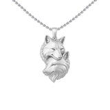 Wolf Soulmates Sterling Silver Pendant TPD6467