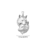 Wolf Soulmates Sterling Silver Pendant TPD6467
