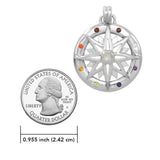 Wander through my compass ~ Sterling Silver Pendant and Gemstone TPD683