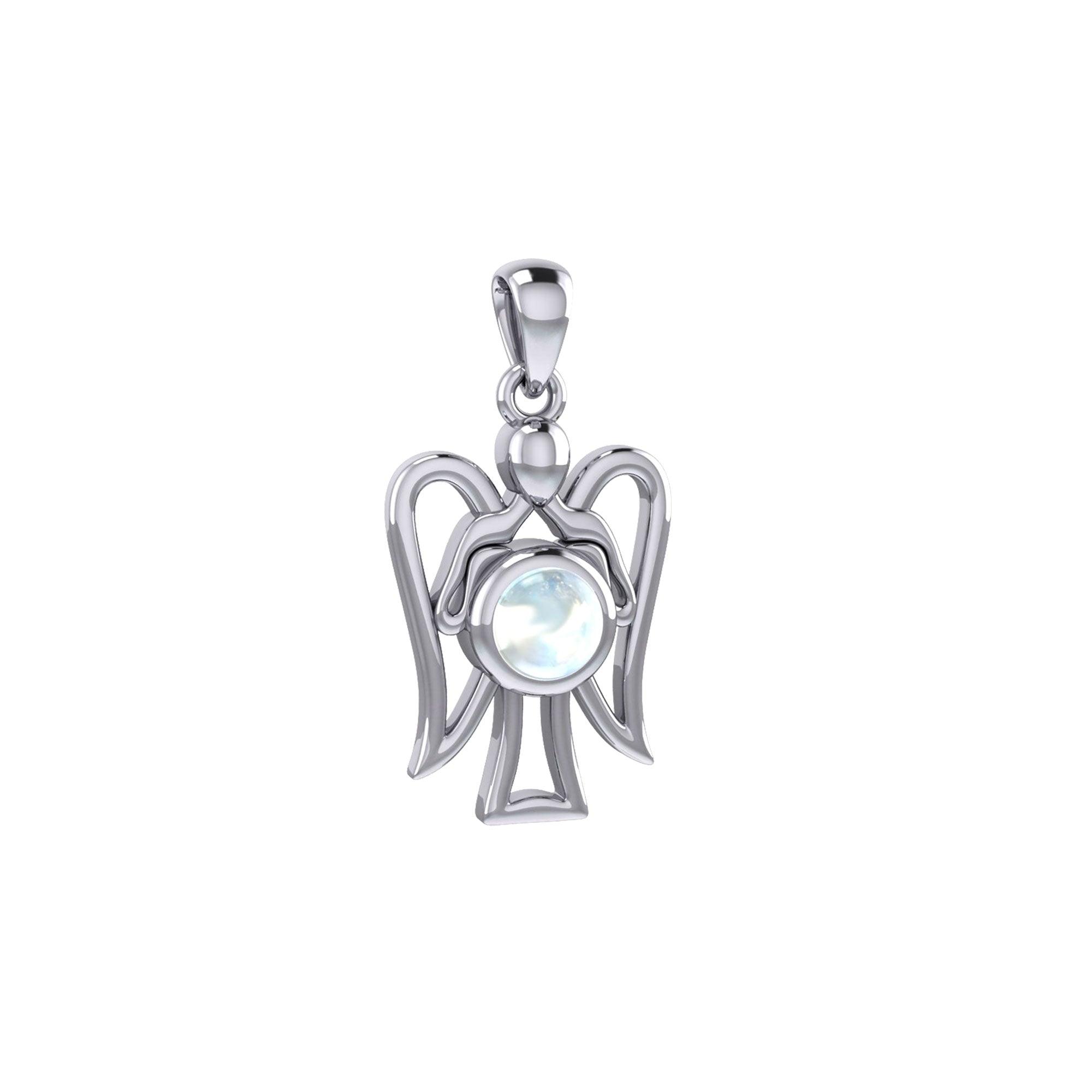 Peter Stone Guardian Angel with Gemstone Silver Pendant TPD7026 - Jewelry