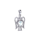 Peter Stone Guardian Angel with Gemstone Silver Pendant TPD7026 - Jewelry