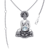 Buddha Time of Meditation Pendant with Gemstone TPD786 - Jewelry