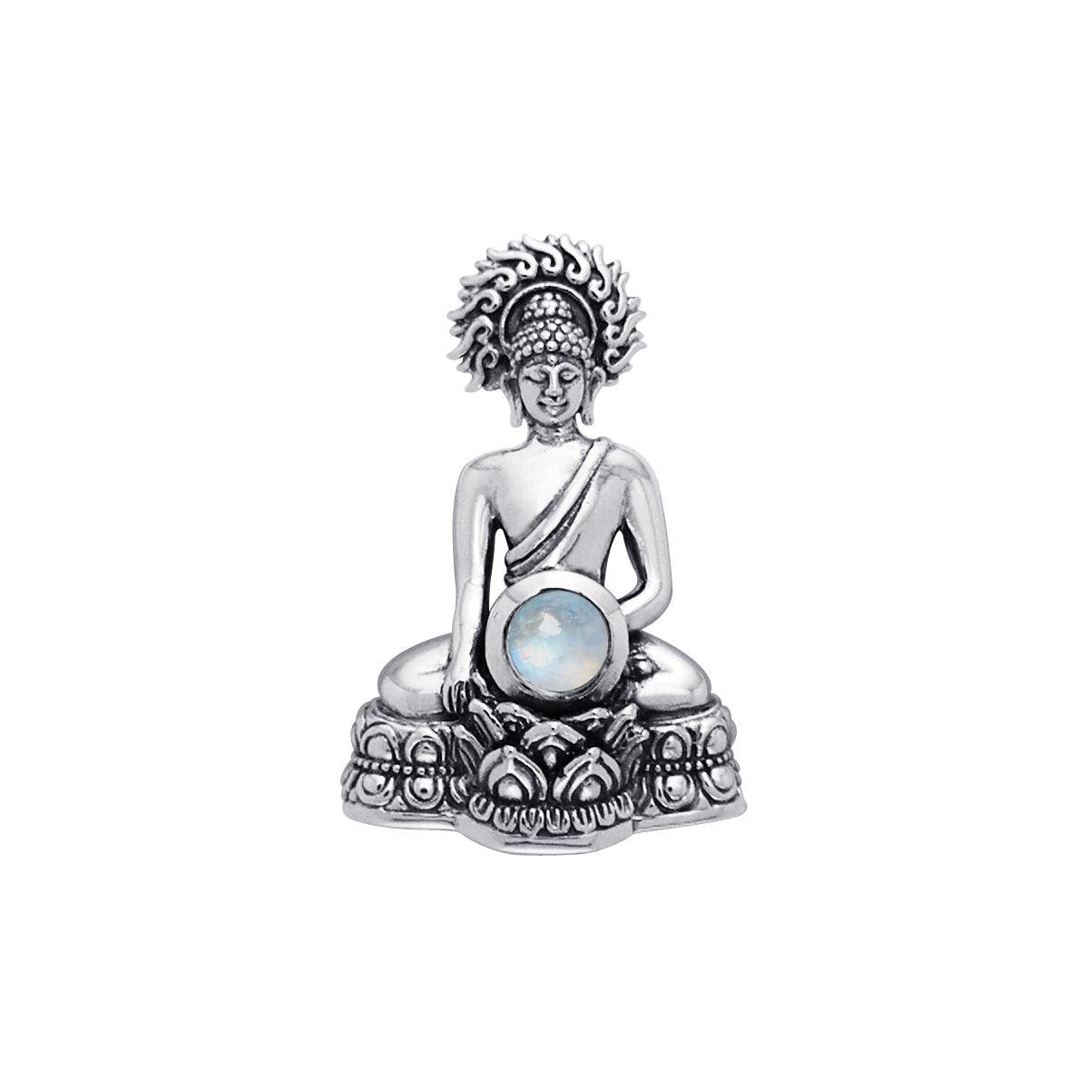 Buddha Time of Meditation Pendant with Gemstone TPD786 - Jewelry