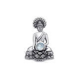 Buddha Time of Meditation Pendant with Gemstone TPD786 - Jewelry