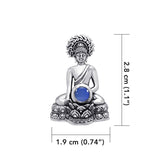 Buddha Time of Meditation Pendant with Gemstone TPD786 - Jewelry