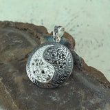Heal and balance ~ Celtic Knotwork Yin Yang Sterling Silver Pendant by Courtney Davis TPD985