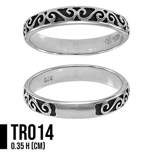 You deserve the moment of existence ~ Celtic Knotwork Spiral Sterling Silver Ring TR014