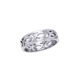 Sterling Silver Ichthus Jesus Christian Fish Ring TR1036