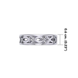 Silver Ichthus Jesus Christian Fish Ring TR1036 - Jewelry