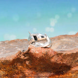 Theres nothing to fear in Sterling Silver White Shark Ring TR1481 - Jewelry