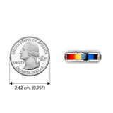 Sterling Silver Ring With Rainbow TR164