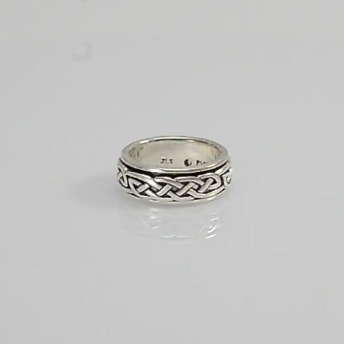 Celtic Knotwork Sterling Silver Spinner Ring TR1757