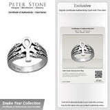 Ankh Snake Sterling Silver Ring TR1863