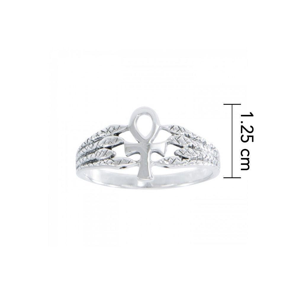 Ankh Snake Sterling Silver Ring TR1863