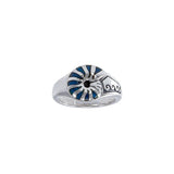 Enamel Nautilus Shell Sterling Silver Ring TR3697 - Jewelry
